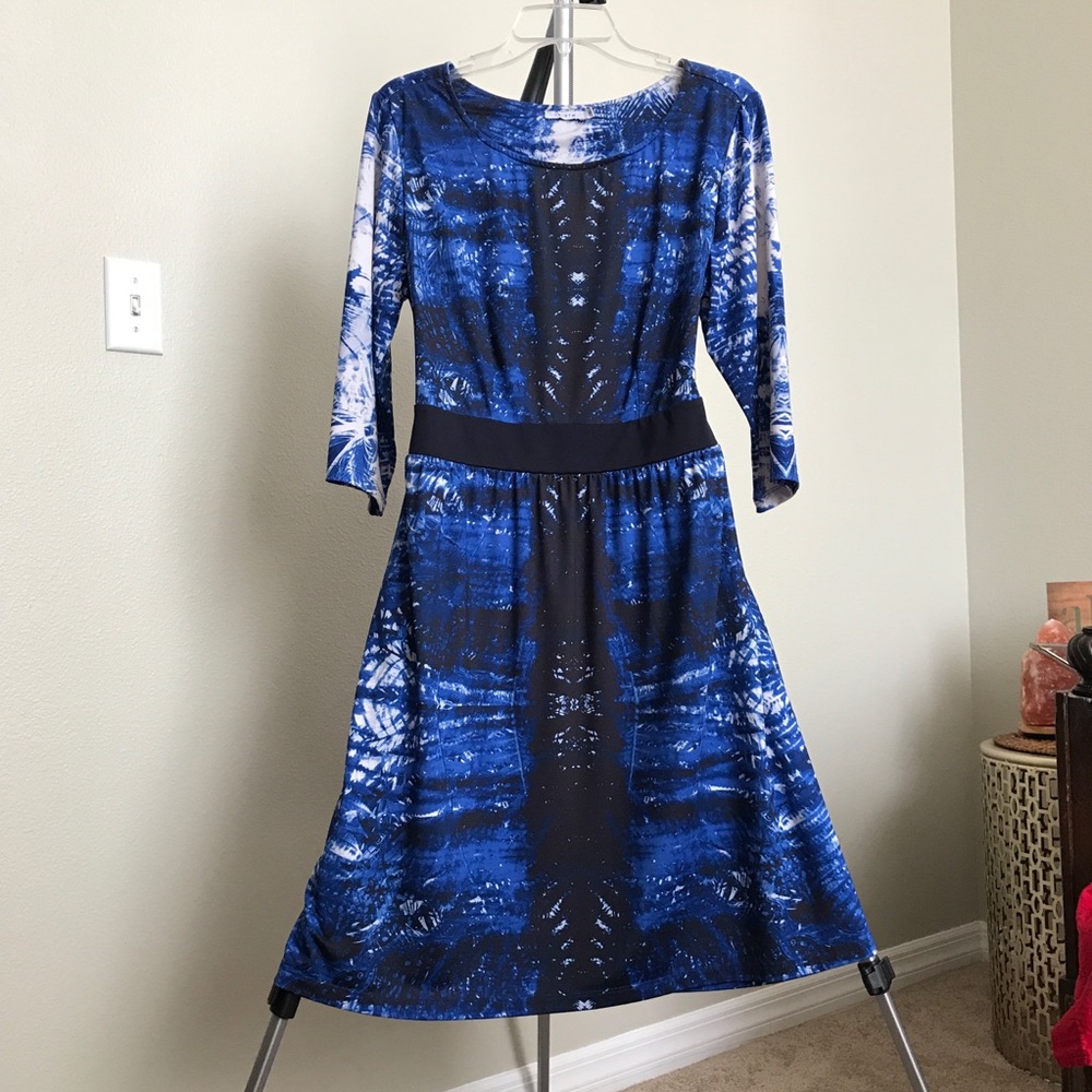 Blue print dress